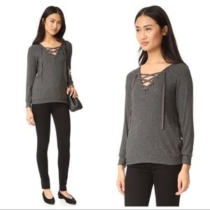 Velvet by Graham and Spencer Billow Lace Up Top